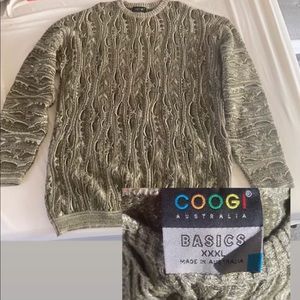 Coogi Sweater green/gray 3XL